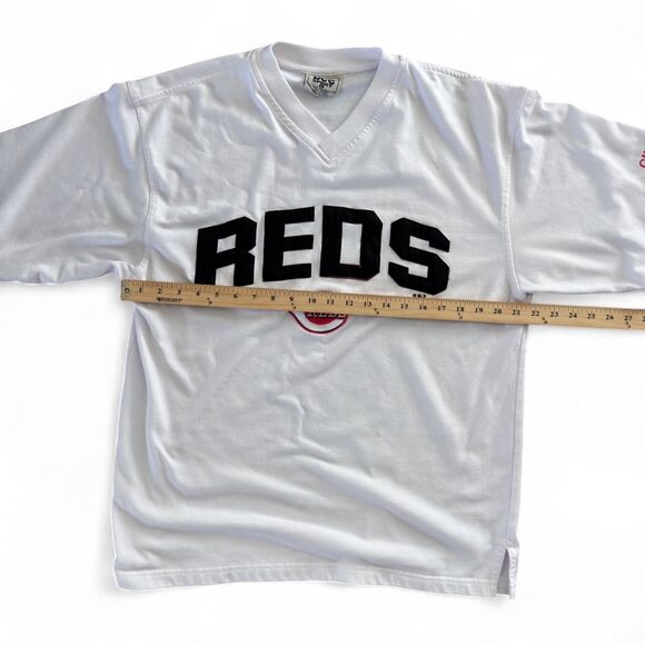 Vintage Cincinnati Reds Lee Sport Baseball Shirt Jersey Embroidered Mens Large - Picture 6 of 7